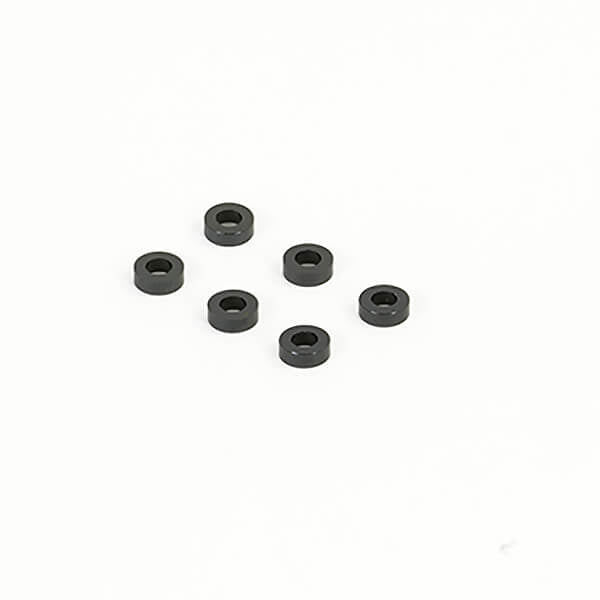 CENTRO BLACK M3 FLAT WASHER 5.75mm x 2.0mm (6)