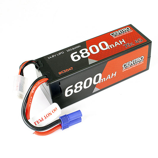 CENTRO 4S 6800MAH 14.8V 75C HARDCASE LIPO BATTERY EC5