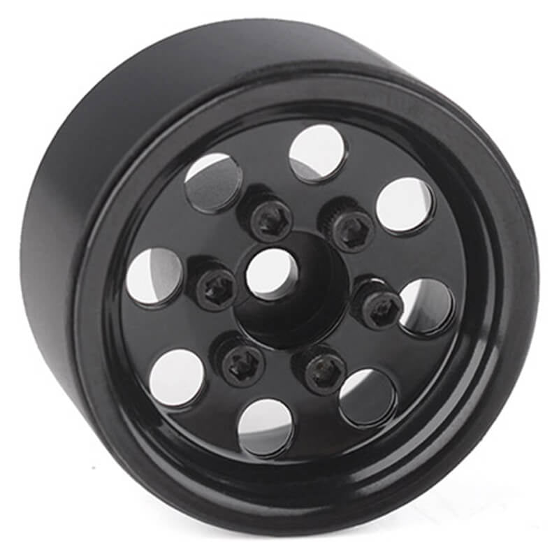 RC4WD STAMPED STEEL 1.0" PRO8 BEADLOCK WHEELS (BLACK)