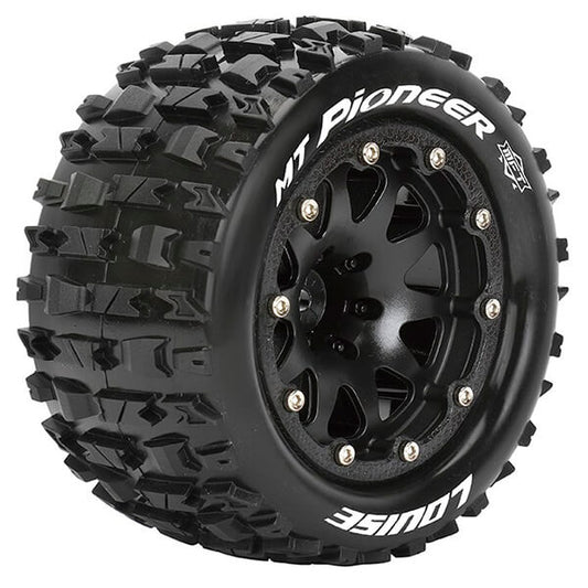 LOUISE RC MT-PIONEER 1/10 SOFT BEAD-LOCK/0 OFFSET HEX 12MM BLACK