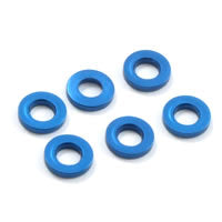 Fastrax M3 Flat Washer Blue 0.5mm (6)