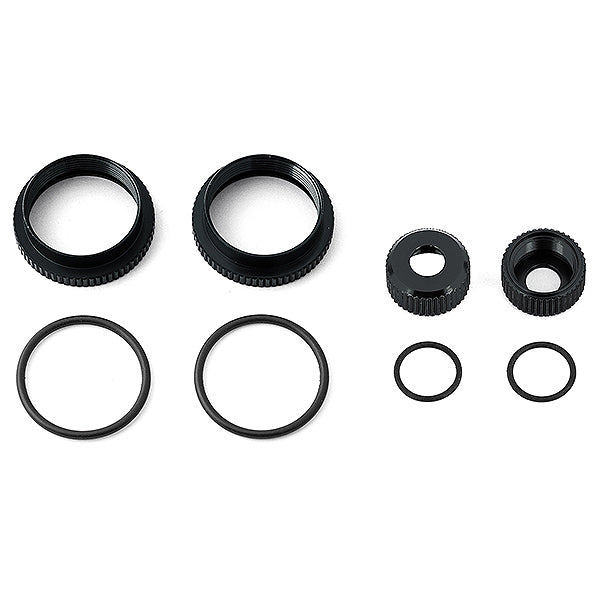 TEAM ASSOCIATED 16MM SHOCK COLLAR & SEAL RETAINER SET - BLACK