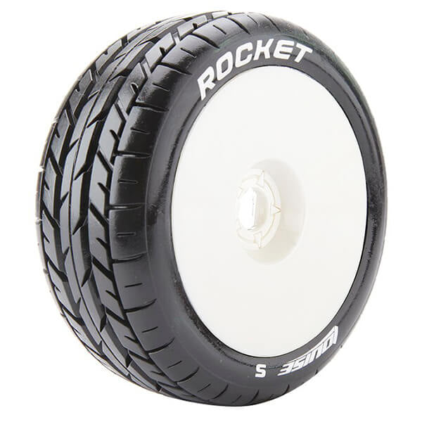 LOUISE RC B-ROCKET 1/8 FR/RR SOFT HEX 17MM WHITE