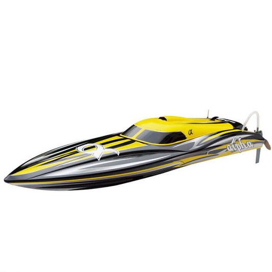 JOYSWAY ALPHA BRUSHLESS YELLOW ARTR RACING BOAT w/o BATT/CHRGR