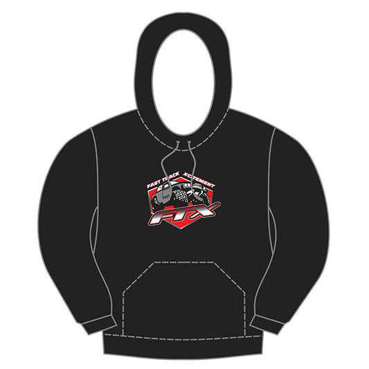 FTX BADGE LOGO BRAND PULLOVER HOODIE BLACK - SMALL