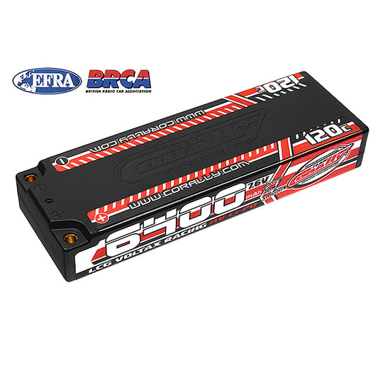 CORALLY VOLTAX 120C LIPO HV BATTERY 6400 MAH 7.6V LCG STICK