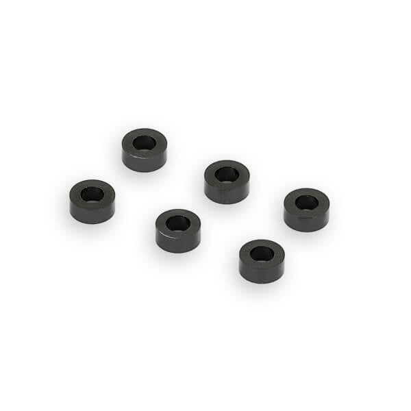 CENTRO BLACK M3 FLAT WASHER 5.75mm x 2.5mm (6)