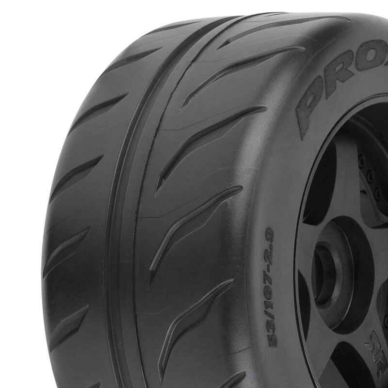 PROLINE TOYO PROXES 53mm Wide S3 BELTED TYRE / 2.9" BLACK 17MM WHEEL