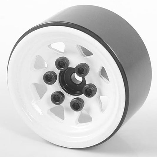 RC4WD STAMPED STEEL 1.0'' STOCK BEADLOCK WHEELS (WHITE)