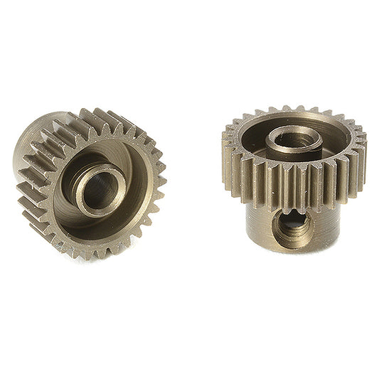 CORALLY 64 DP PINION SHORT HARDENED STEEL 28 TEETH SHAFT DIA. 3.17MM