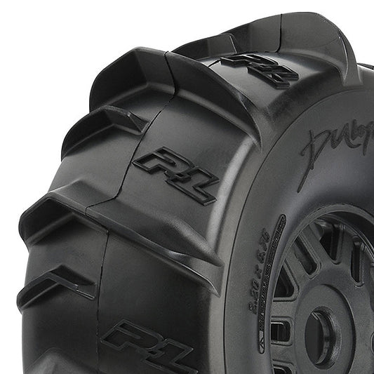 PROLINE DUMONT PADDLE TYRES ON BLACK WHEELS FOR ARRMA MOJAVE