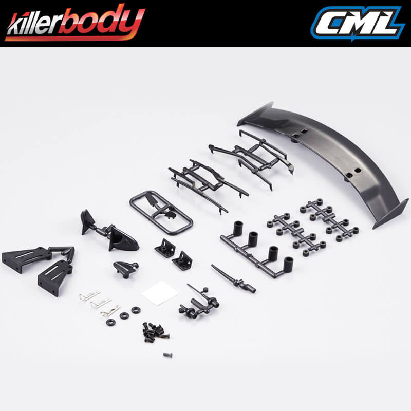 KILLERBODY 1/10 TC BASIC PLASTIC PARTS (BLACK FINISH)