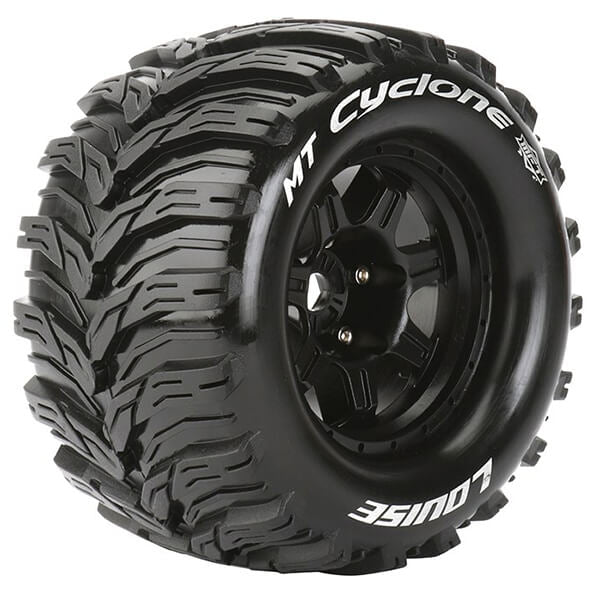 LOUISE RC MT-CYCLONE 1/8 SPORT 0" OFFSET HEX 17MM BLACK