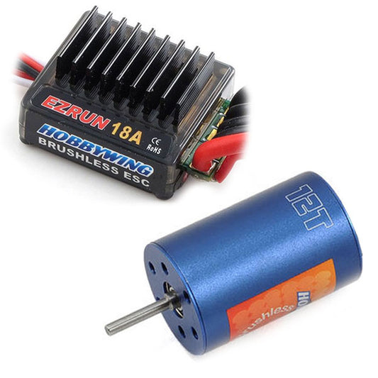 HOBBYWING EZRUN 18A ESC & BRUSHLESS 12T 7800KV MOTOR COMBO-A1