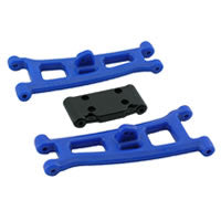 RPM Assoc GT2/Sc10 Front A-Arms & Bulkhead - Blue