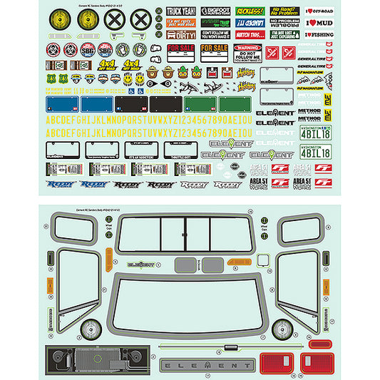 ELEMENT RC SENDERO BODY DECAL