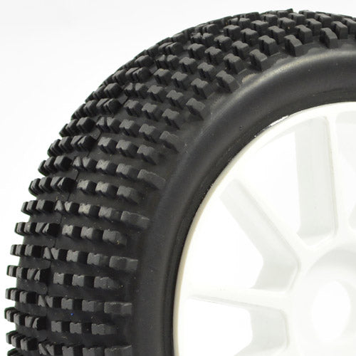 Fastrax 1/8 Premounted Buggy Tyres 'h Tread/10 Spoke"