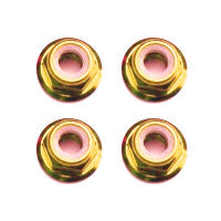 FASTRAX M3 GOLD FLANGED LOCKNUTS 4PCS