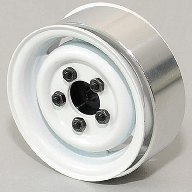 RC4WD 1.55" LANDIES VINTAGE STAMPED STEEL BEADLOCK WHEELS (WHITE)