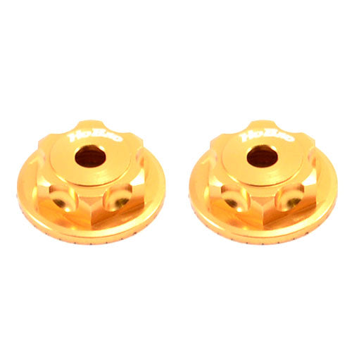 HOBAO MT DOUBLE LOCK DUSTPROOF WHEEL NUT/BUTTON SCREW (2) GOLD