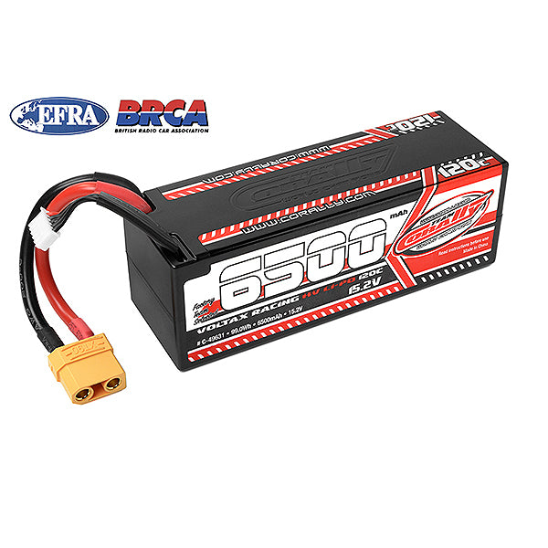 CORALLY VOLTAX 120C LIPO HV BATTERY 6500 MAH 15.2V STICK 4S HARDWIRE XT90