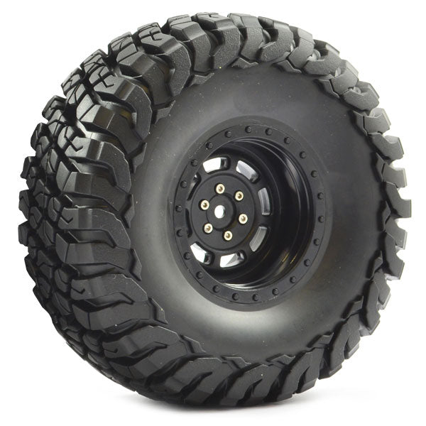 FASTRAX 1:10 CRAWLER GRANITE 2.2 SCALE WHEEL &#248;140MM TYRE (BLACK)(2)