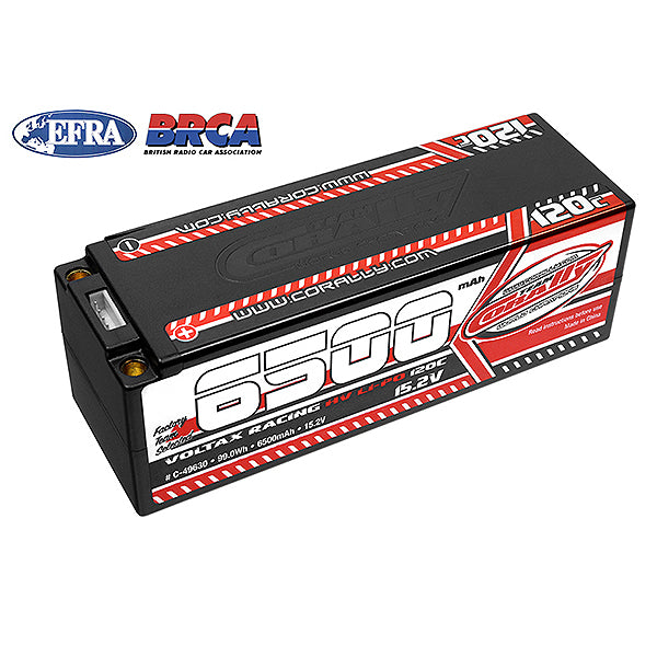 CORALLY VOLTAX 120C LIPO HV BATTERY 6500 MAH 15.2V STICK 4S 5MM BULLIT