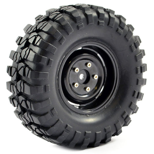 FASTRAX 1:10 CRAWLER SAWBLOCK 1.9 SCALE STEEL WHEEL &#248;108MM (BLACK)