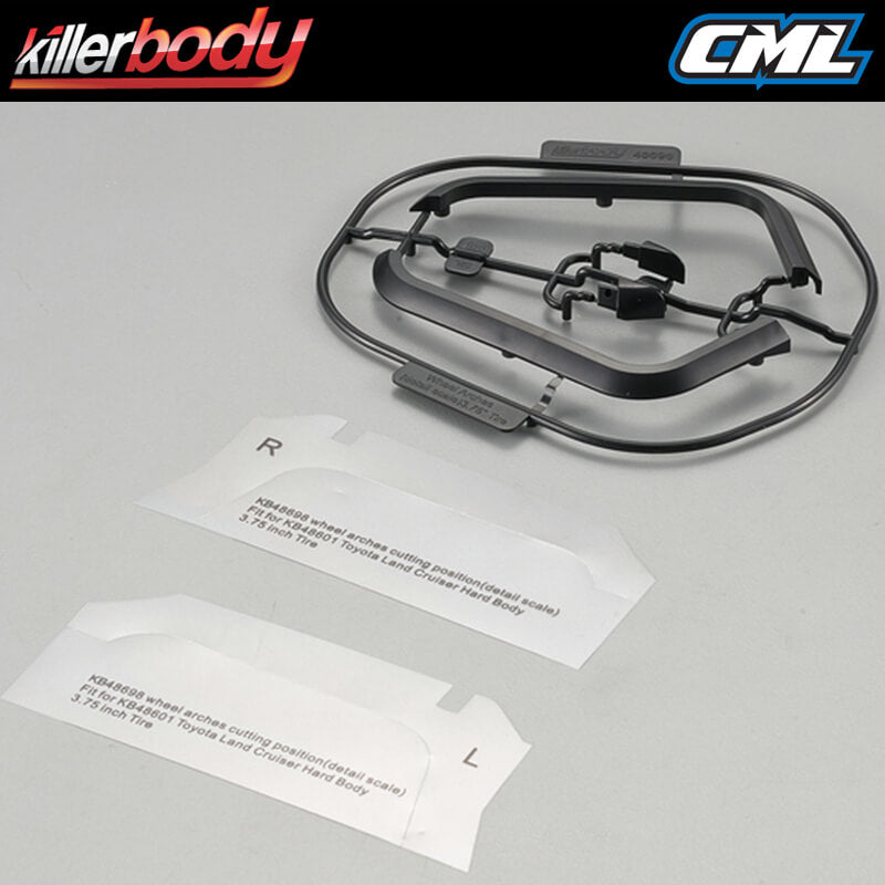 KILLERBODY FRONT WHEEL ARCHES SCALE (3.75" TYRE) FOR KB48601