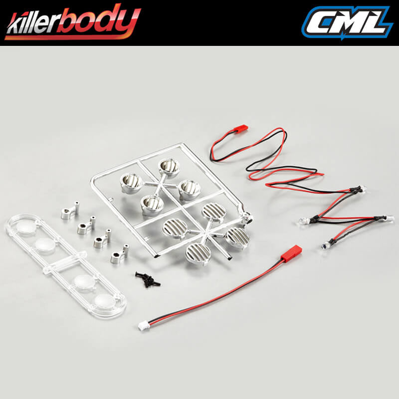 KILLERBODY CHROME SPOT LIGHTS W/LED UNIT SET (4)