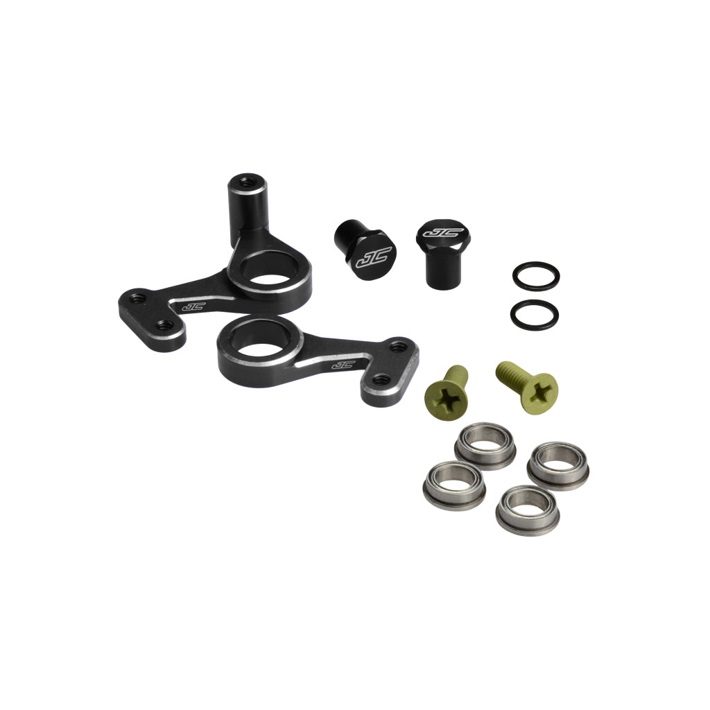 RC10 Aluminum Steering Bell-Crank Set-Black