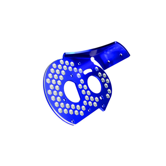 RC10 Alloy Rear Motor Plate-Honeycomb-Blue