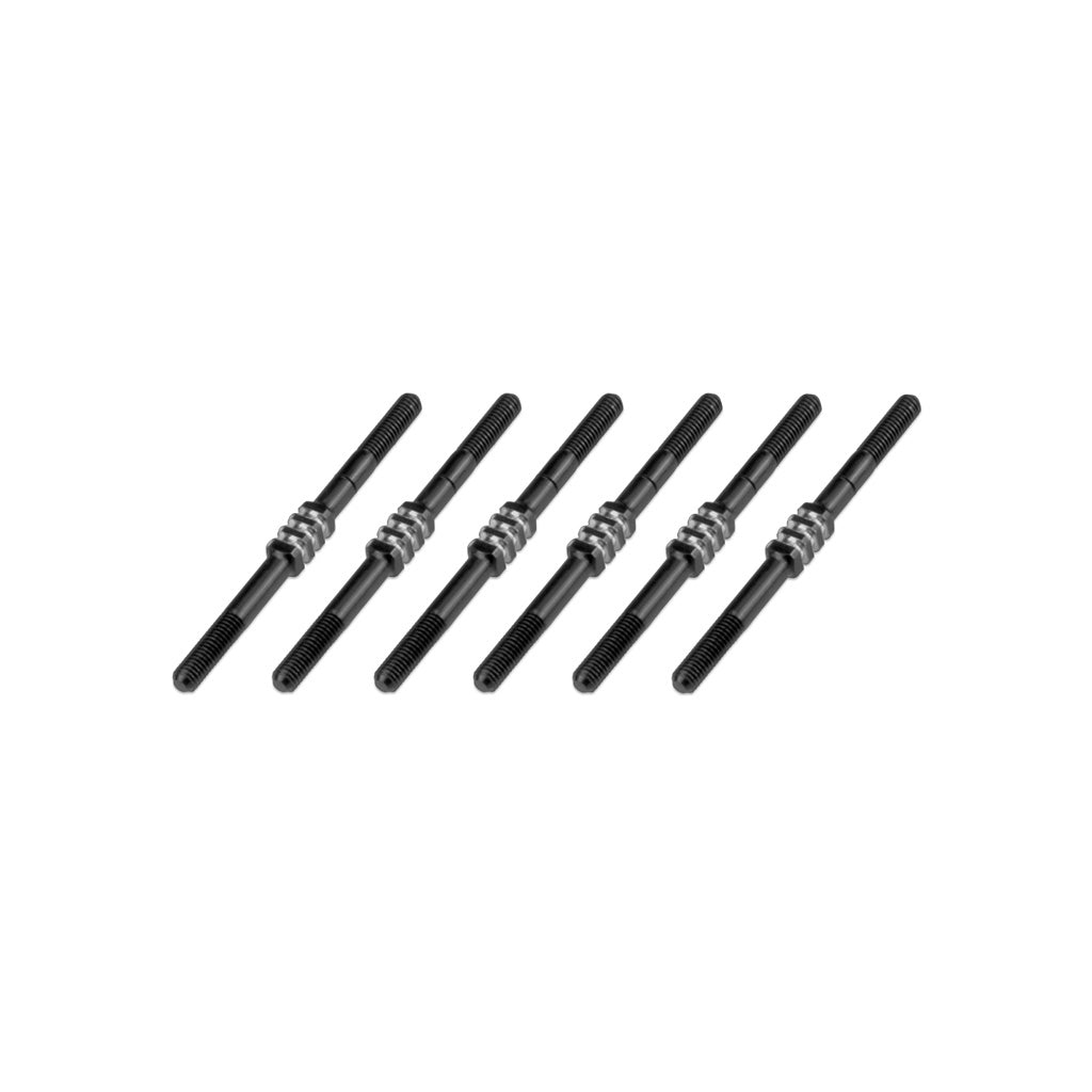 B6.1 Fin Ti turnbuckle set - Black 6pc