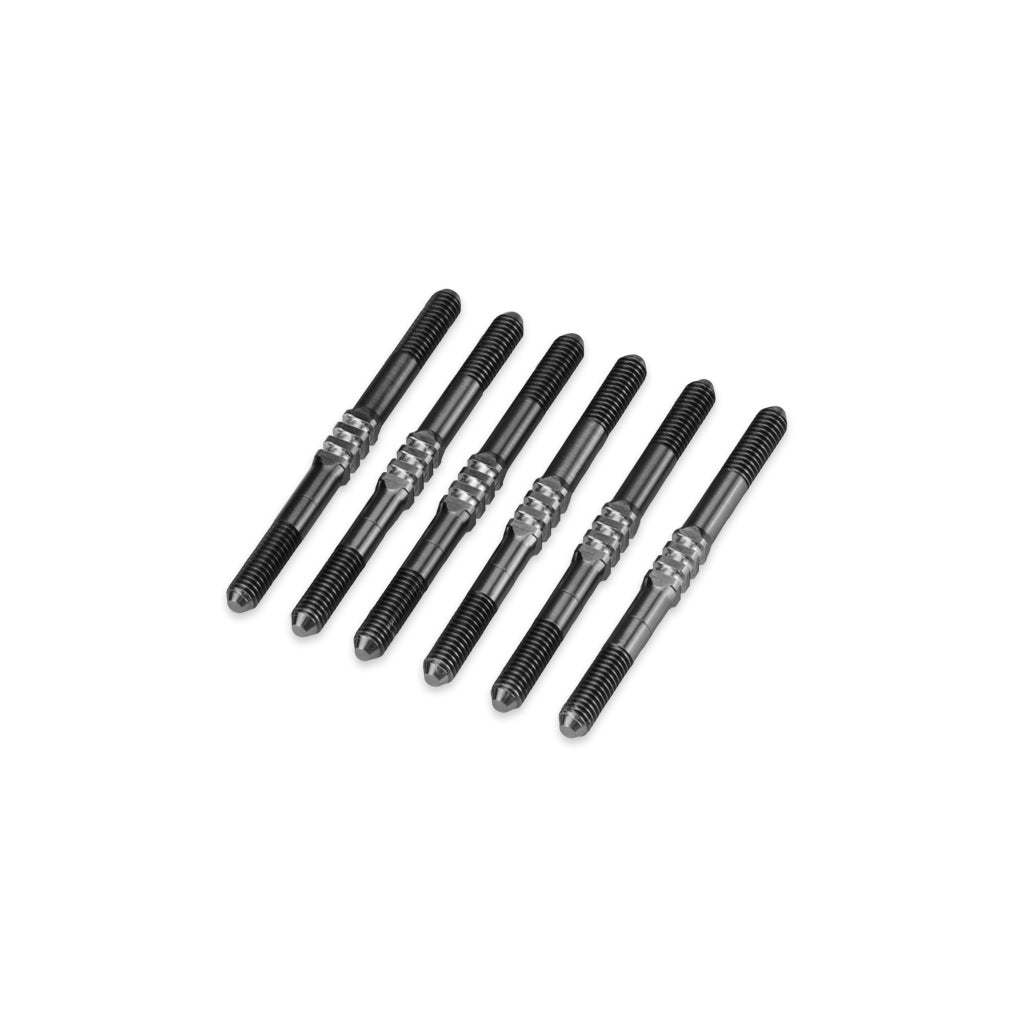 3.5 x 46mm Fin Ti Turnbuckle Set - Blk (6pcs)