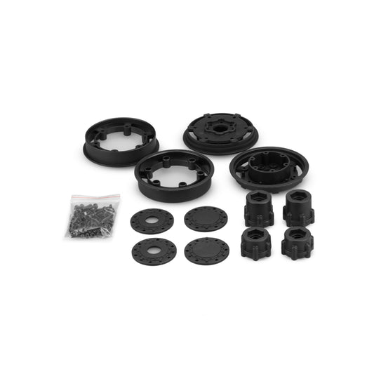 Tribute Transport-2.4" MT wheel&adaptors (Blk) 2pc