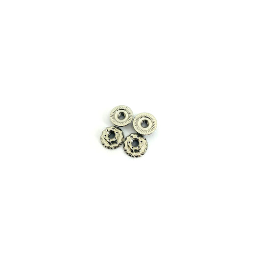 KLINIK RC M4 Large Fl Serrated Ti Wheel Nuts (4)