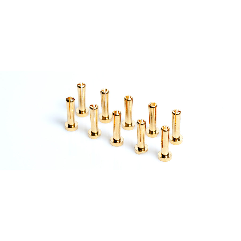 LRP 4mm Gold Connectors - Works Team - 10pk (18mm)