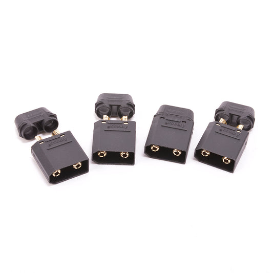 XT90 Plug with Sheath Male Only Black - 4pcs