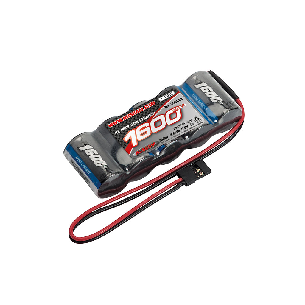 Xtec RX Pack Straight 2/3A NiMh-JR-6V-1600mAh