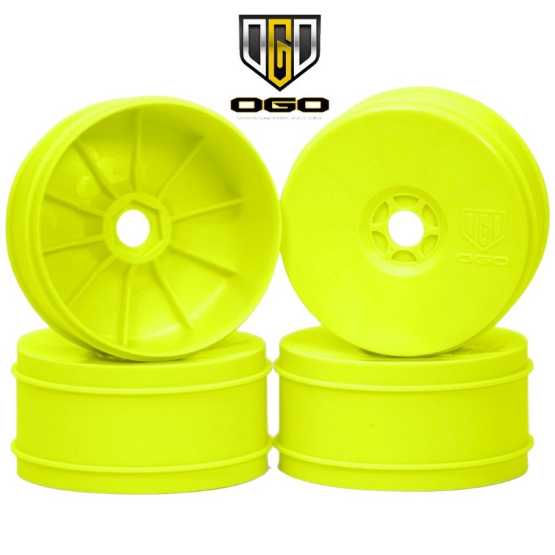 OGO 1/8th Buggy Yellow Wheels 4pcs