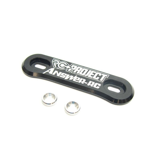 RC-Project One Piece Wing Button in Ergal 7075 T6 - BLACK - ANSWER-RC logo