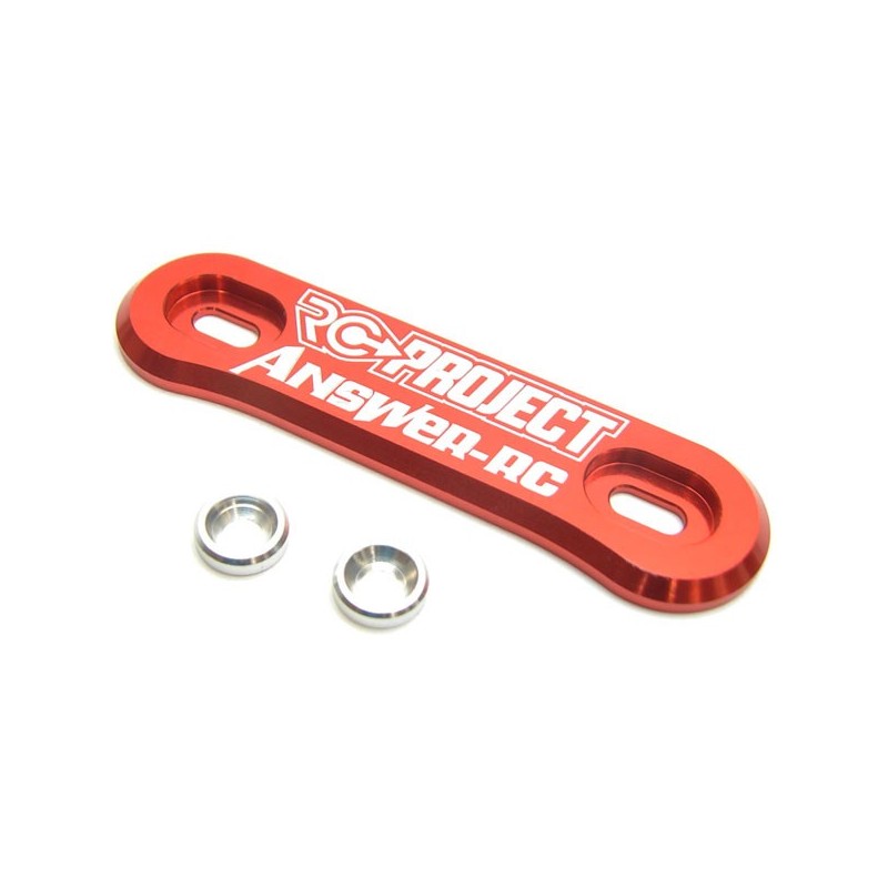 RC-Project One Piece Wing Button in Ergal 7075 T6 - RED - ANSWER-RC logo