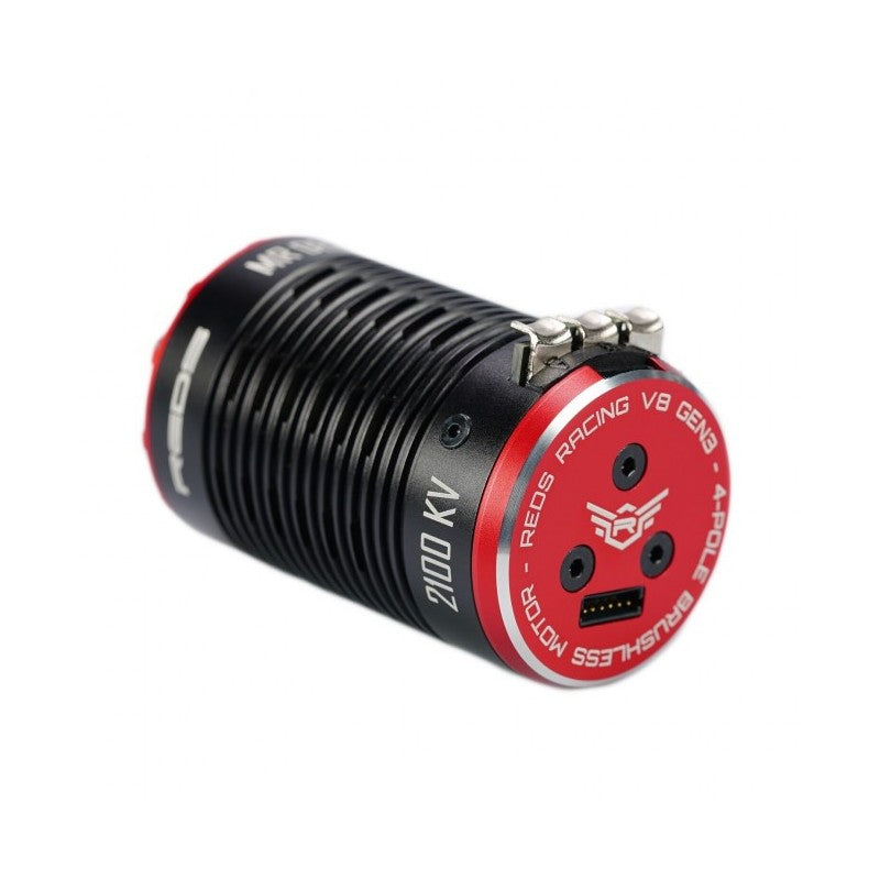 REDS 1/8 Brushless Motor 2100kV V8 4Pol Sensored Gen3