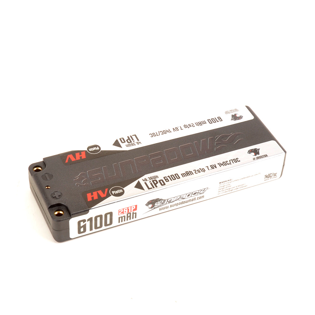 Sunpadow LiPo 6100-7.6V-2S1P-140C LP Stick Platin