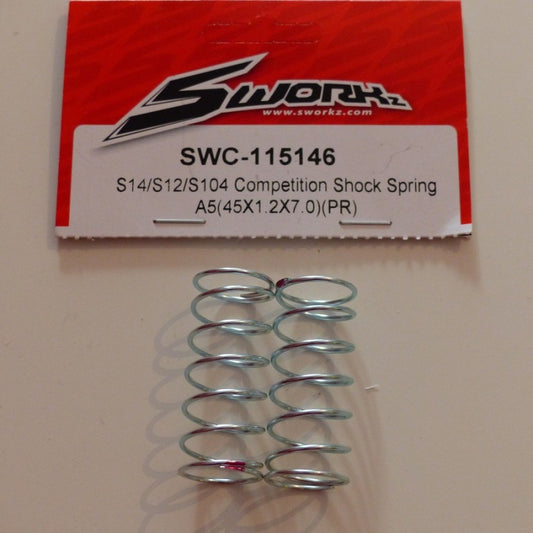 SWORKz 1/10 Competition Springs Front A-5 (45x1.2x7.0)(BL) 1pr