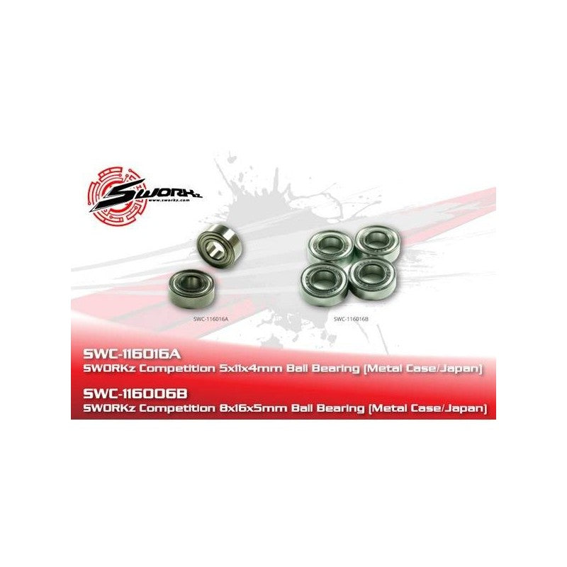 SWORKz Competition 5x11x4mm Ball Bearing (Metal Case/Japan) - 2pcs