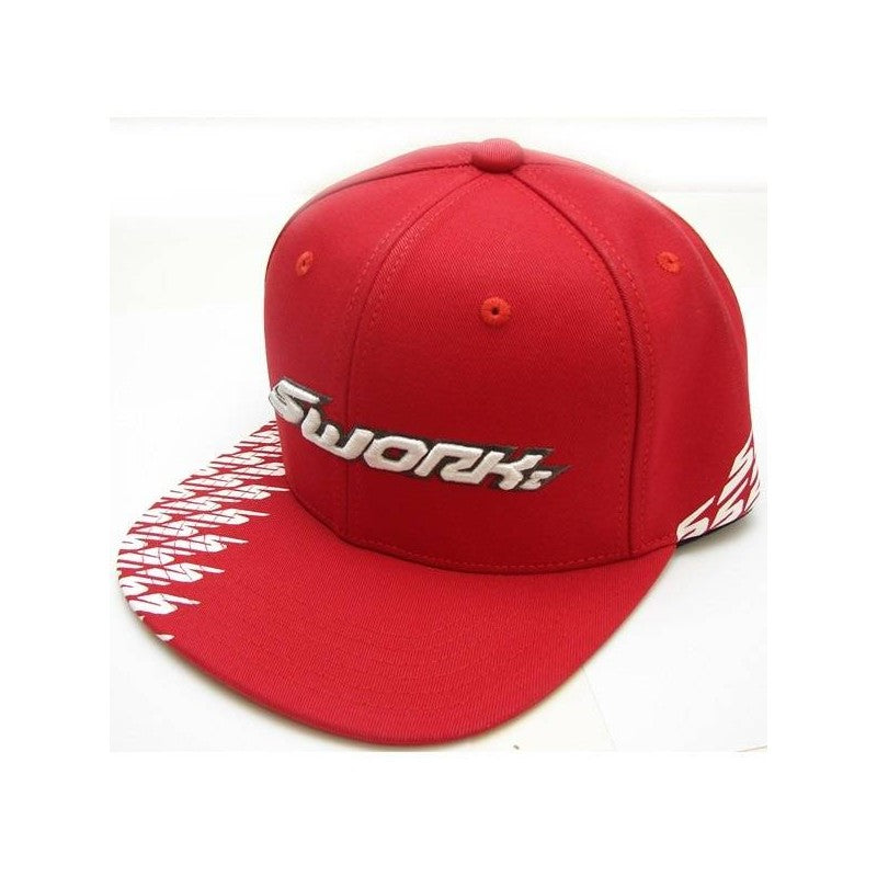 SWORKz Flat Peak Cap - Medium RED