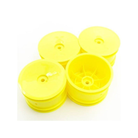 TPRO 1/10 2/4WD Rear Off Road Dish Wheel 12mm Hex - Fl. Yellow - 4pk