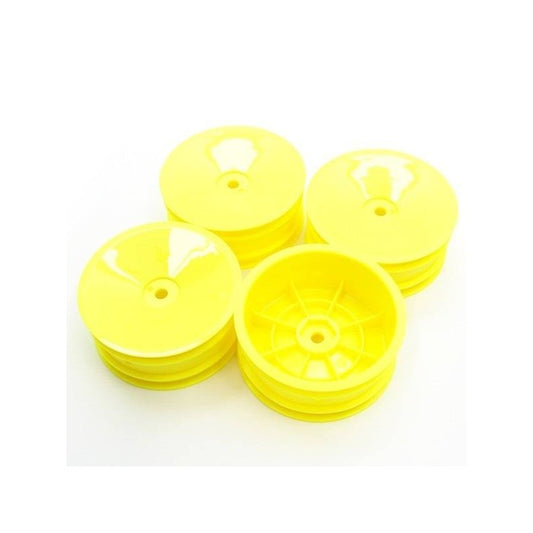 TPRO 1/10 2WD Front Off Road Dish Wheel - Fl. Yellow - 4pk