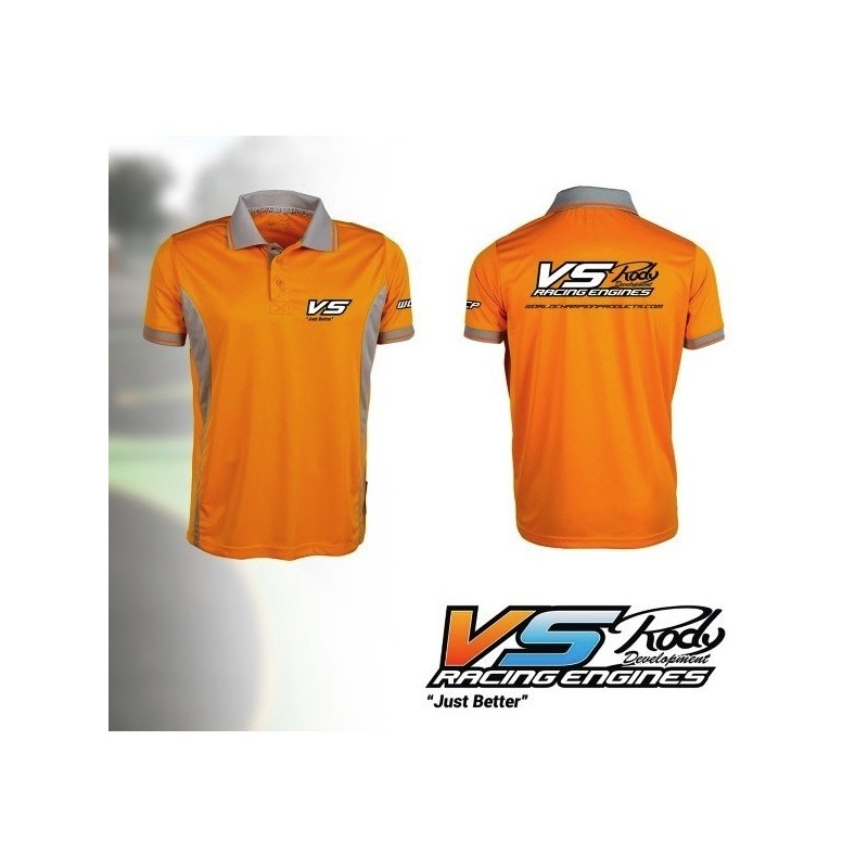 VS RACING Polo Shirt Orange-Grey - 2XLarge